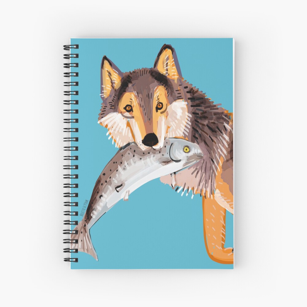 Totem Coastal wolf (Vancouver Wolf) Cuaderno de espiral