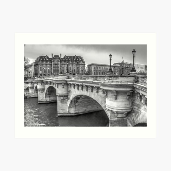Pont Neuf in Black & White Art Print