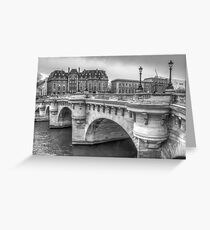 Pont Neuf in Black & White Greeting Card