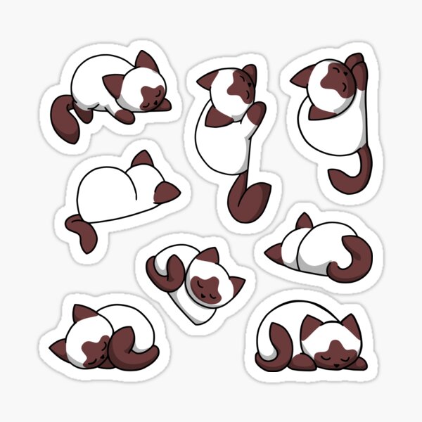 Sticker Set Katzen - Siam Sticker