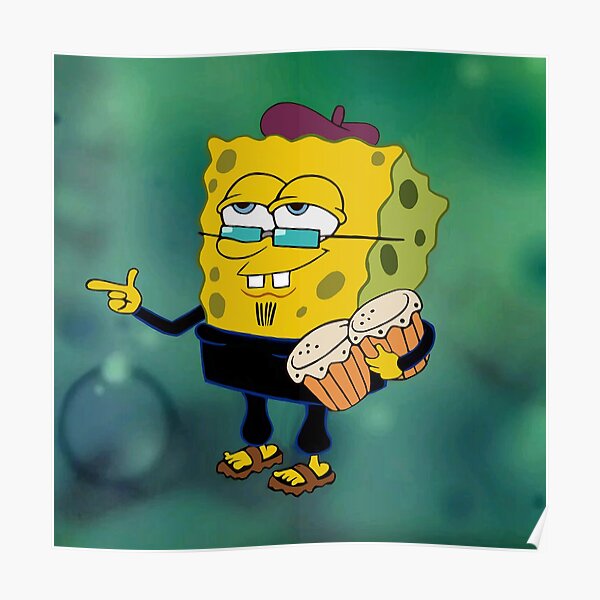 Hippie Spongebob Posters Redbubble