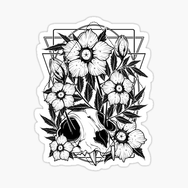 Skull And Flowers Gifts Merchandise Redbubble - death flower roblox