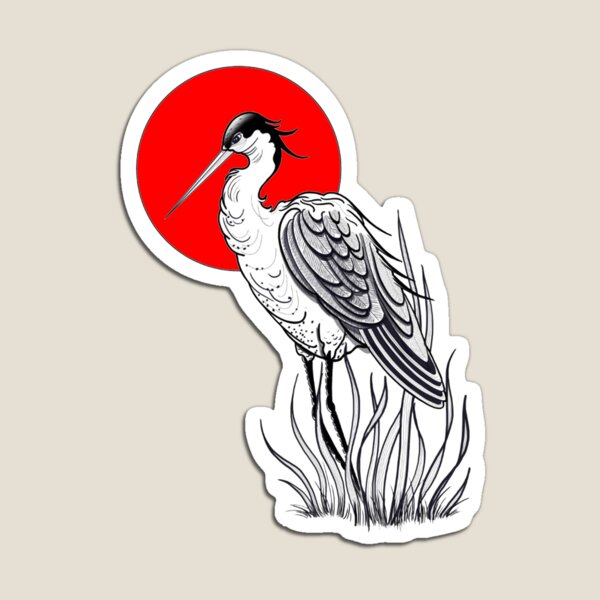 Redcrowned crane with hibiscus tattoo by hand drawingBeautiful bird on  white backgroundGrus japonensis art highly detailed in line art  styleChinese bird for tattoo or wallpaper Stock Vector  Adobe Stock