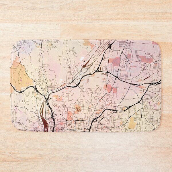 Item preview, Cincinnati Street map art watercolor designed and sold by IvonDesign.