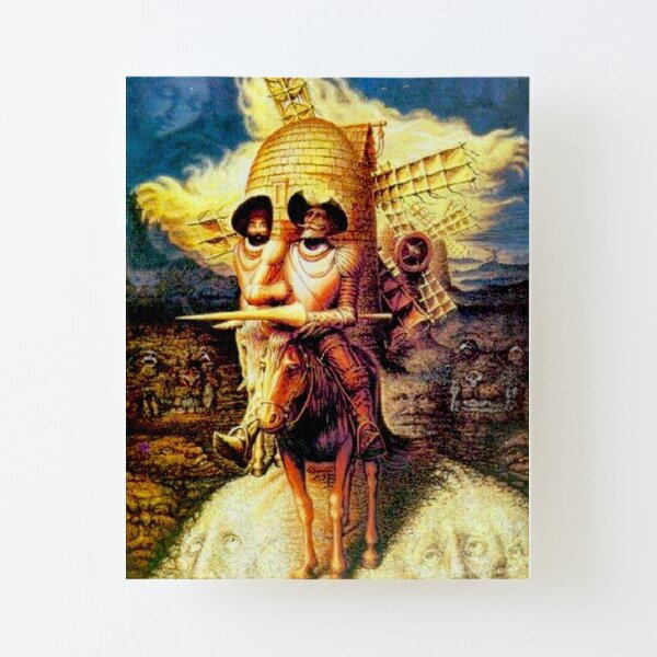 Lámina montada «DON QUIJOTE: Dalí abstracto vintage inclinado en