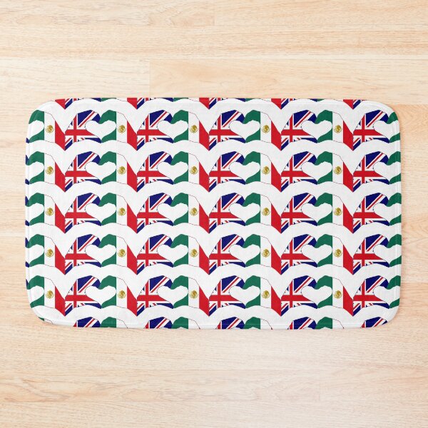 Item preview, We Heart UK & Mexico Patriot Flag Series designed and sold by Carbon-Fibre Media.