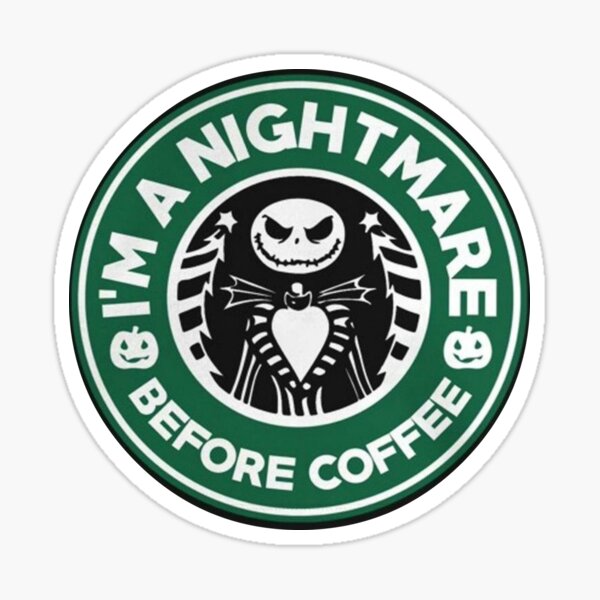Nightmare Before Coffee Stickers Redbubble