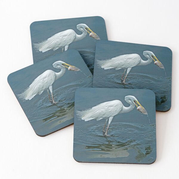 Item preview, Great White Egret Catches a Whopper designed and sold by DonMc.