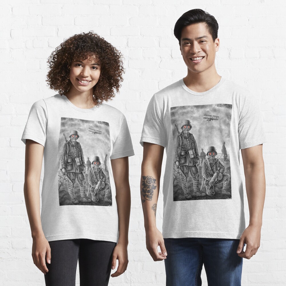 Vista previa del artículo con la obra «Camiseta esencial», diseñado y vendido por deniskom.