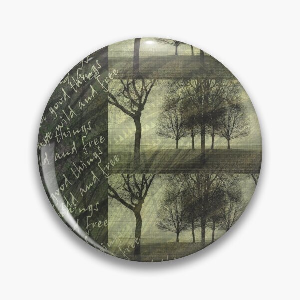 Item preview, Distressed Green Tree Silhouettes Pattern with words designed and sold by WatersEdgeGal.