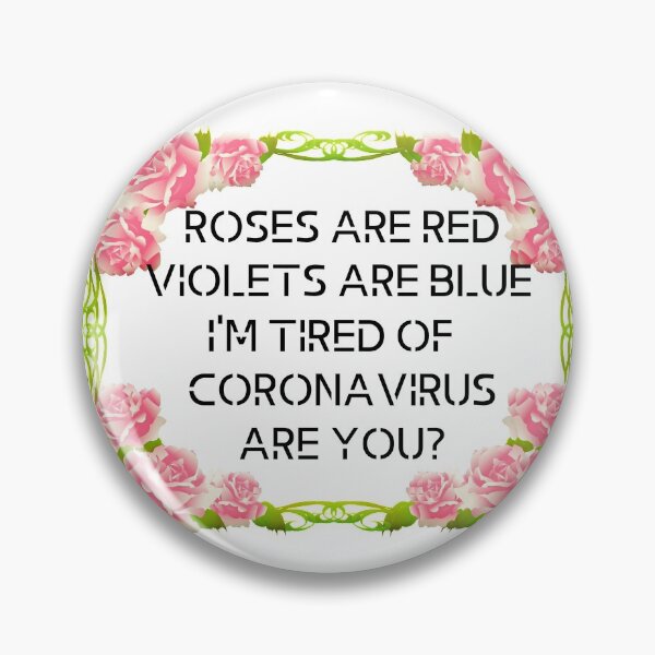 Item preview, roses are red, corona virus, funny saying  designed and sold by Souperjumble.
