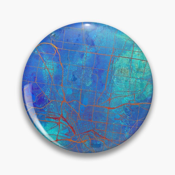 Item preview, Blue Melbourne Street map art watercolor designed and sold by IvonDesign.