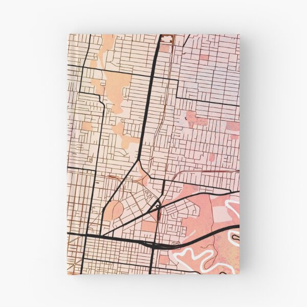 Item preview,  Melbourne Street map art watercolor designed and sold by IvonDesign.