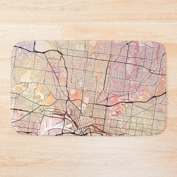 Item preview,  Melbourne Street map art watercolor designed and sold by IvonDesign.