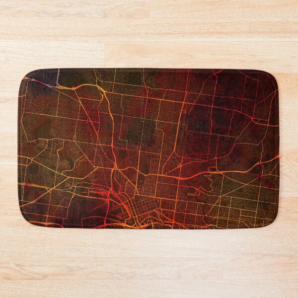 Item preview, Negative Melbourne Street map art watercolor designed and sold by IvonDesign.
