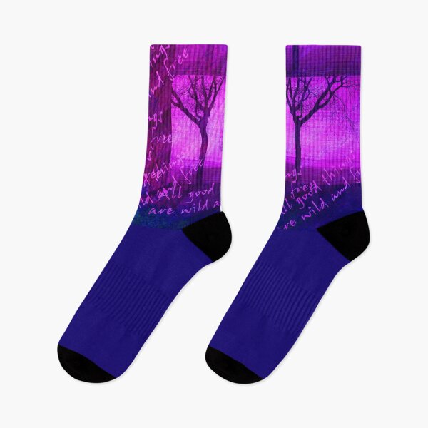 Item preview, Hot Distressed Purple Tree Silhouettes Pattern with words designed and sold by WatersEdgeGal.