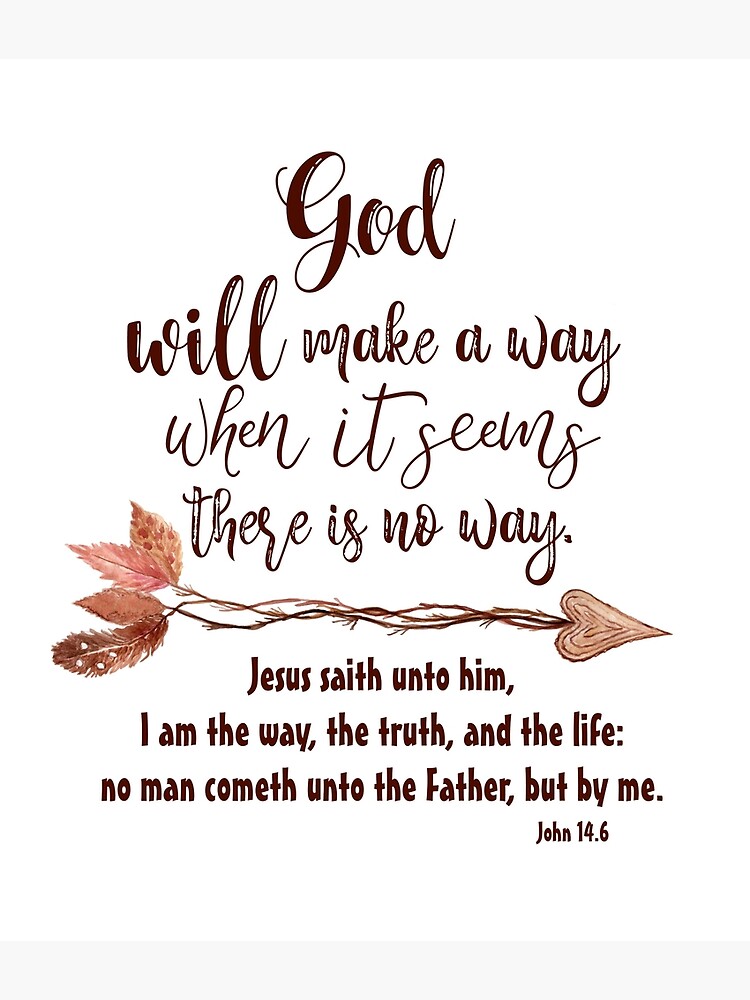 God Will Make A Way Quote With Bible Verse Poster For Sale By
