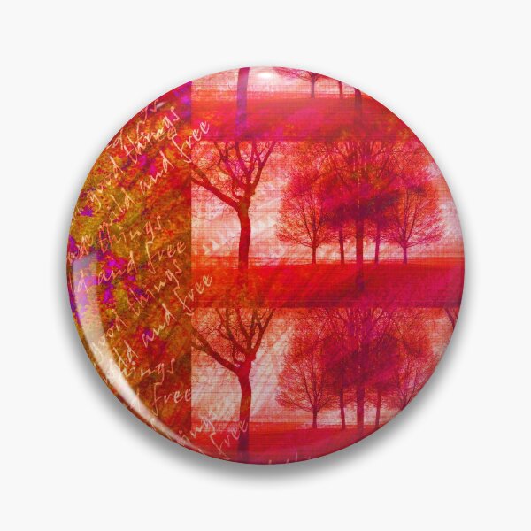 Item preview, Hot Distressed Red Tree Silhouettes Pattern with words designed and sold by WatersEdgeGal.