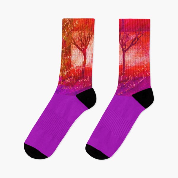 Item preview, Hot Distressed Red Tree Silhouettes Pattern with words designed and sold by WatersEdgeGal.