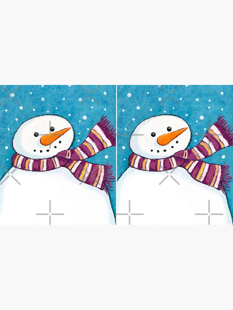 A Friendly Carrot-Nosed Snowman by LisaMarieArt