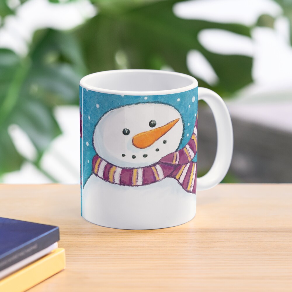 A Friendly Carrot-Nosed Snowman Mug