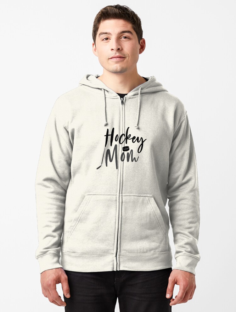 hockey mom zip up hoodie