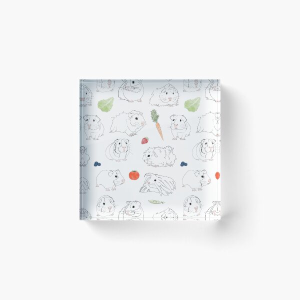 Item preview, Guinea Pigs and Vegetables Line Drawing designed and sold by Amy Hadden.