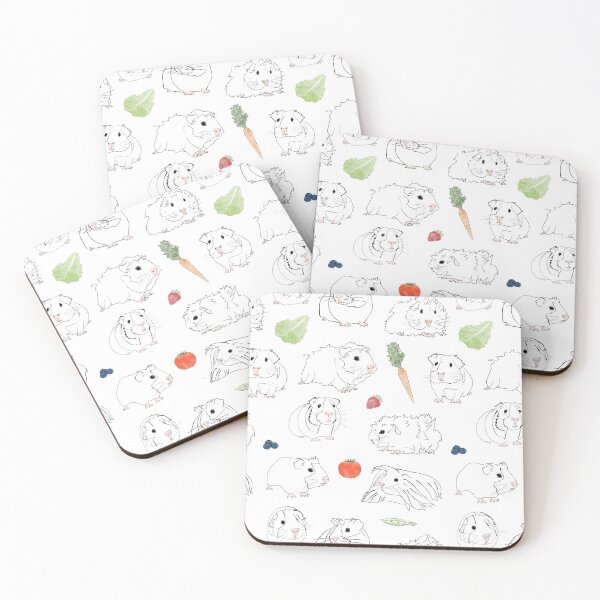 Item preview, Guinea Pigs and Vegetables Line Drawing designed and sold by Amy Hadden.