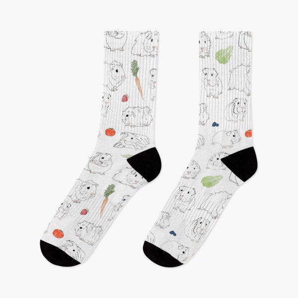 Item preview, Guinea Pigs and Vegetables Line Drawing designed and sold by Amy Hadden.