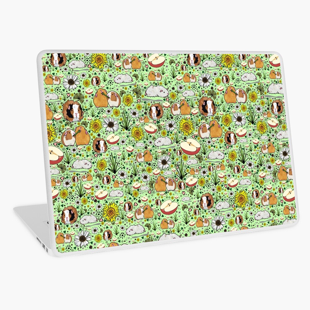 Guinea Pigs in Green Laptop Skin