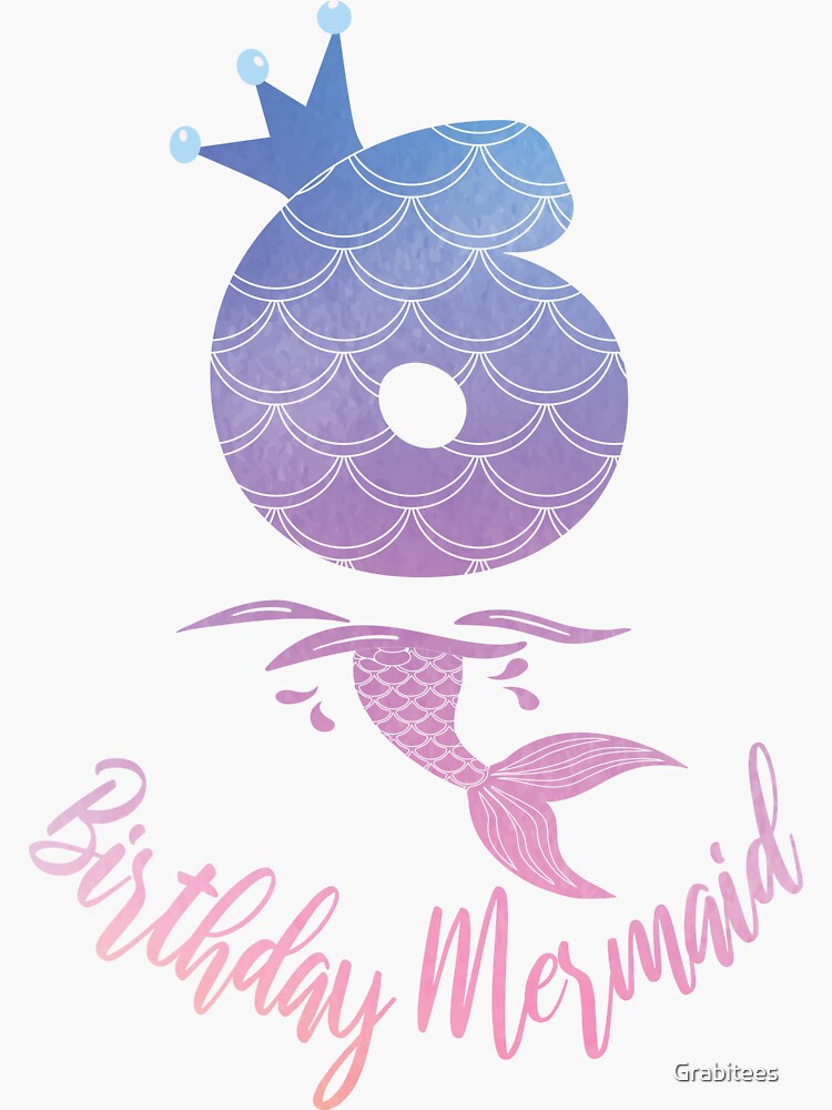 I Am 6 And Magical Mermaid Birthday Gift For 6 Year Old Girl: 6th