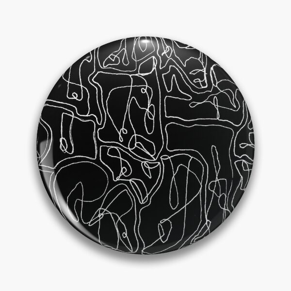 Item preview, Abstract Contrasting White on Black Contour Line Design designed and sold by solarapearl.