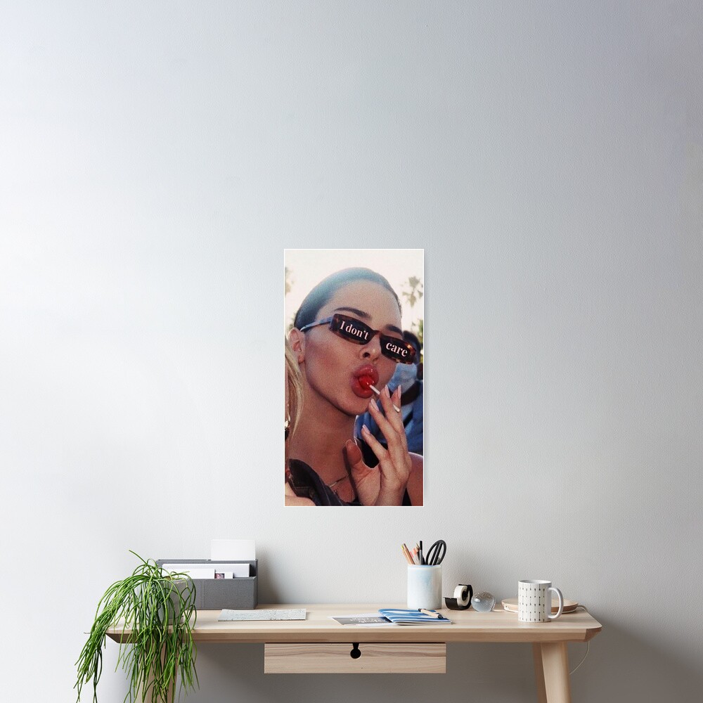 vogue i dont care lollipop aesthetic Poster