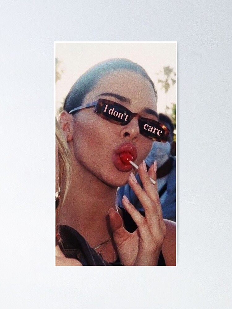 Alternate view of vogue i dont care lollipop aesthetic Poster