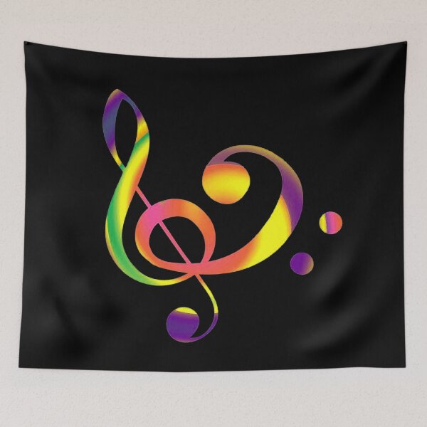 Item preview, interwoven treble and bass clefs #60 designed and sold by ericlag.