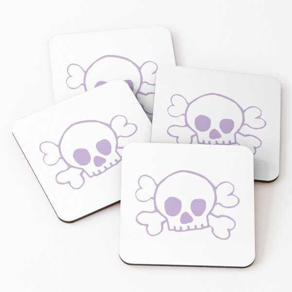 Item preview, Lavender Skull and Crossbones Pattern and Print designed and sold by Cool Fun  Awesome Time.