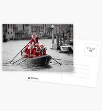 Santa's on a Venetian Gondola !! (2) Postcards