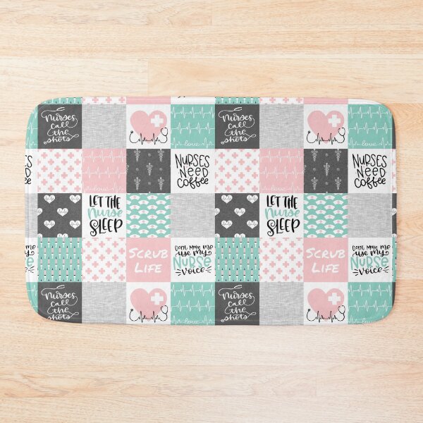 Item preview, Nurse Patchwork - pink/aqua designed and sold by SugarPineDesign.