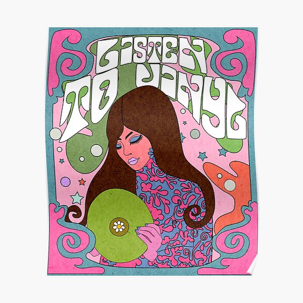 LISTEN TO VINYL Poster