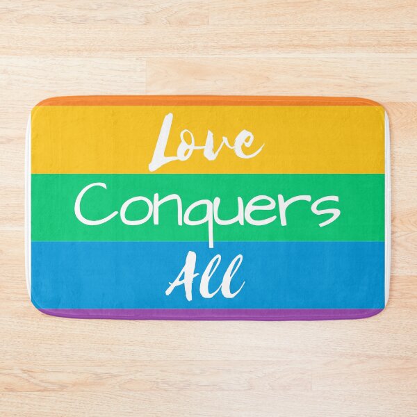 Item preview, Love Conquers All - Rainbow designed and sold by MightyFineGoods.