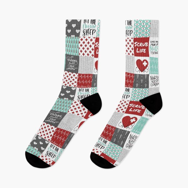 Item preview, Copy of Nurse Patchwork - red/aqua designed and sold by SugarPineDesign.