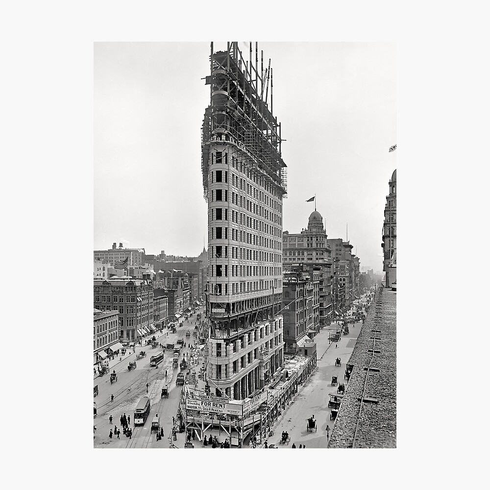 Flatiron Building Construction New York City Photo Poster By Geekuniverse Redbubble