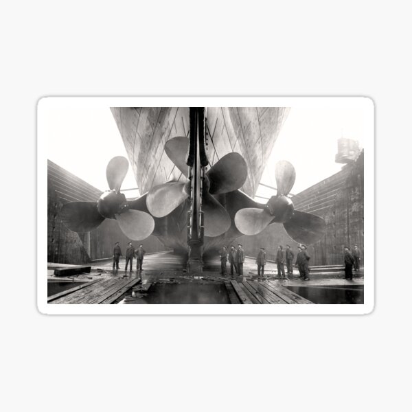 Item preview, Titanic Propellers Harland Wolff Shipyard Belfast 1911 Photo designed and sold by Stephen Chambers / The Pop Art Factory.