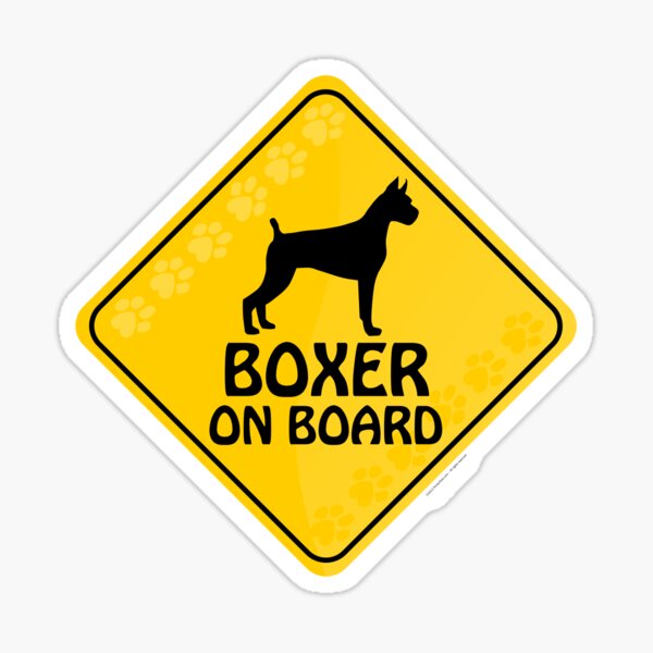 Boxer On Board Sticker