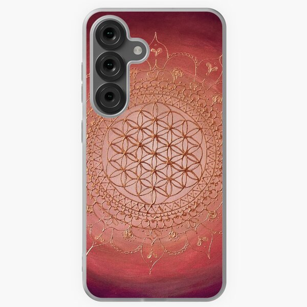 Item preview, Flower of life mandala gold on magenta designed and sold by monchie.