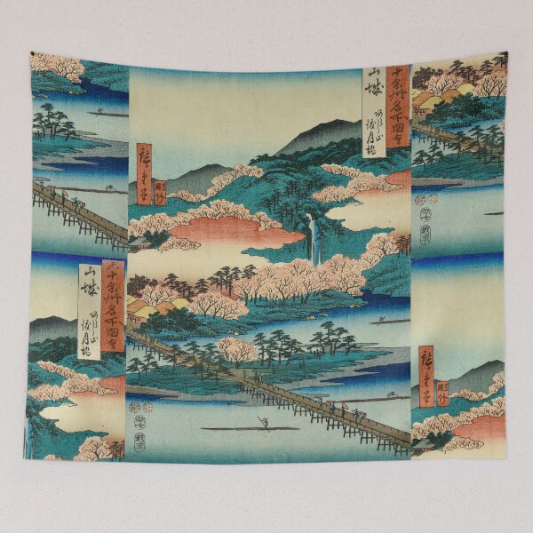Item preview, Hiroshige: Moon Crossing Bridge at Arashiyama designed and sold by Artaxias_Designs.