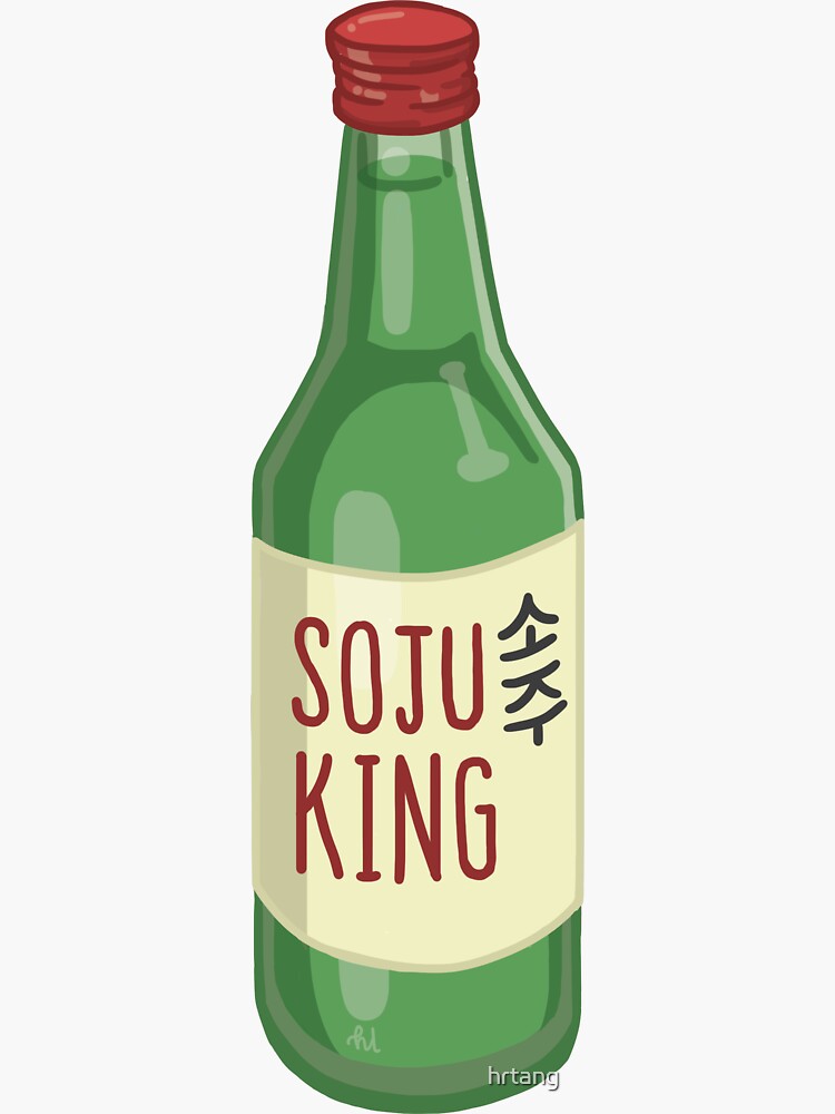 "Soju King Bottle 소주" Sticker for Sale by hrtang Redbubble