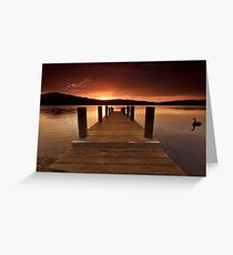 Jetty, Franklin, Tasmania Greeting Card
