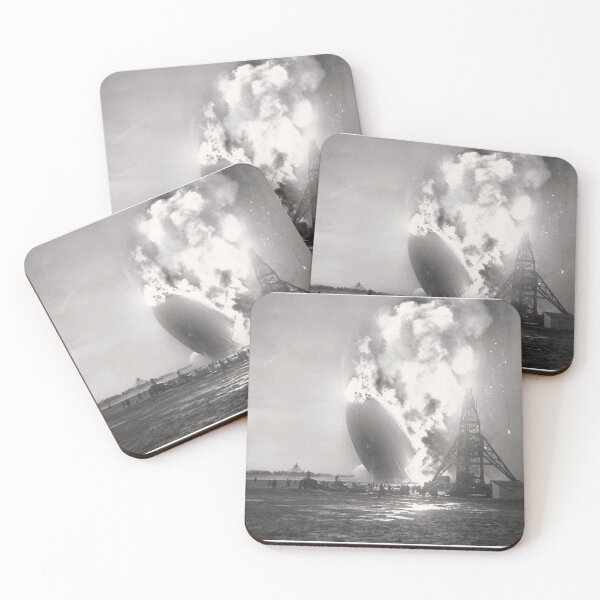 Item preview, Hindenburg Disaster Lakehurst NJ 1936 Photo (3/4 view) designed and sold by Stephen Chambers / The Pop Art Factory.