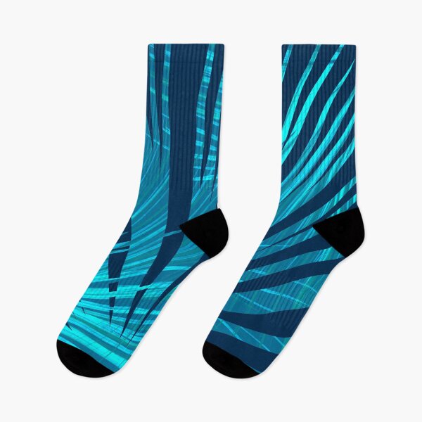 Item preview, Tropical Blue Fan Palm Leaves Abstract Design designed and sold by oursunnycdays.